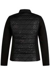 BLACK SHINY QUILTED JACKET