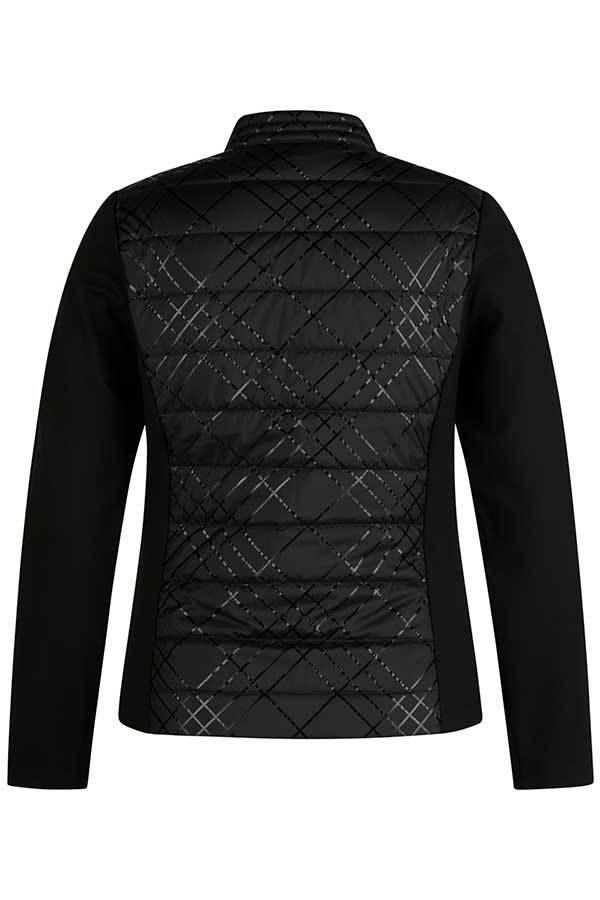 BLACK SHINY QUILTED JACKET