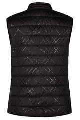 BLACK SHINY QUILTED VEST