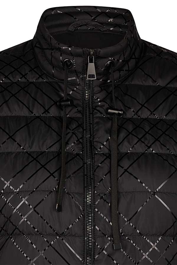 BLACK SHINY QUILTED VEST