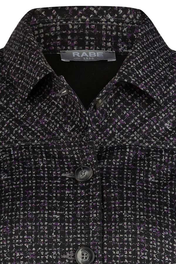 BUTTONED TWEED-LIKE JACKET