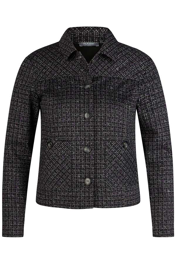 BUTTONED TWEED-LIKE JACKET