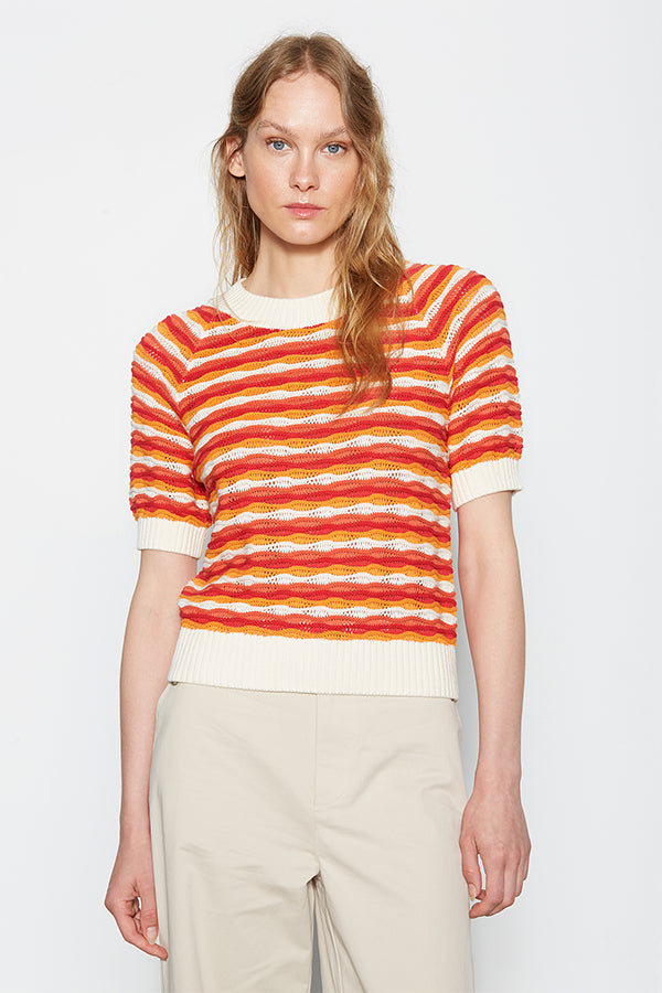 STRIPED ROUND-NECK SWEATER