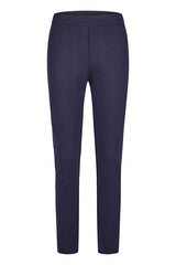 NAVY CONTRASTING ELASTIC WAISTBAND BASIC TROUSER