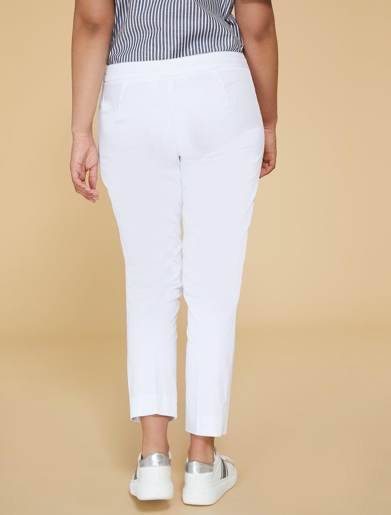 RETTA STRETCH SATIN TROUSERS