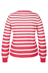 MAGENTA STRIPED SWEATER