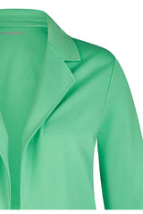 GREEN OPEN FRONT LAPEL CARDIGAN