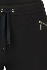 ZIPPED POCKETS DRAWSTRING TROUSERS