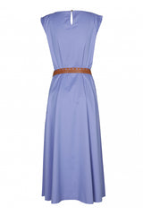 BELTED COMFORTABLE FLOWING DRESS