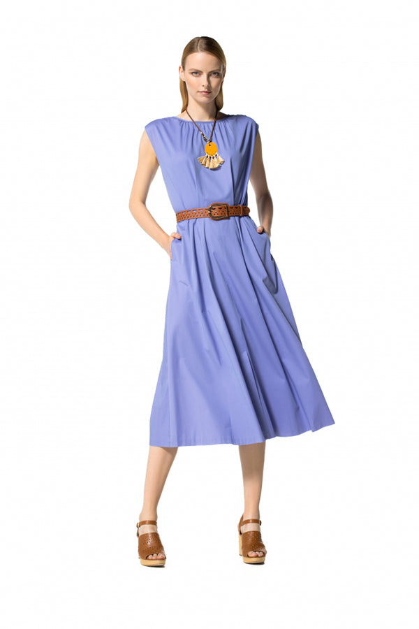 BELTED COMFORTABLE FLOWING DRESS