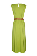 BELTED COMFORTABLE FLOWING DRESS