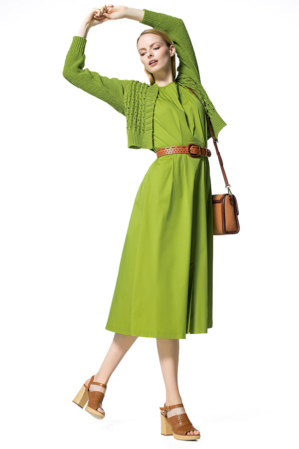 BELTED COMFORTABLE FLOWING DRESS