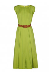 BELTED COMFORTABLE FLOWING DRESS