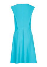 SLEEVELESS SLIGHTLY FITTED DRESS