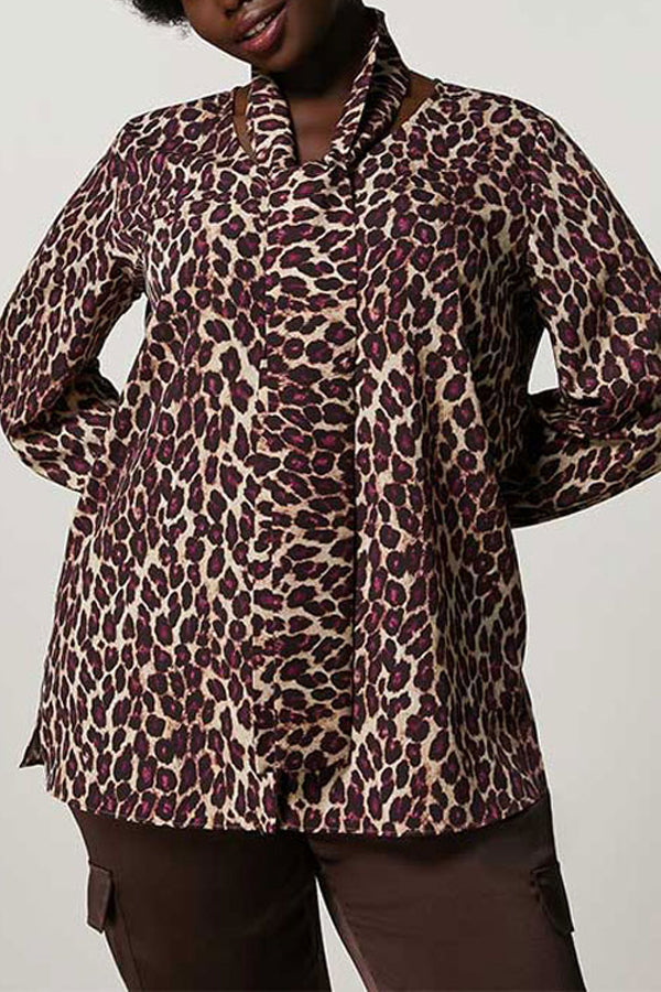 FARNESE ANIMAL PRINT CREPE SHIRT