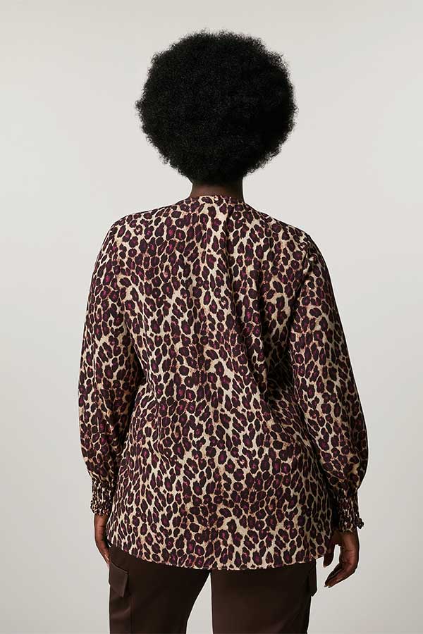 FARNESE ANIMAL PRINT CREPE SHIRT