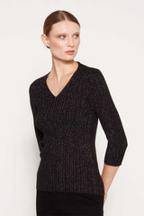 LUREX RIB KNIT SWEATER