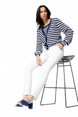 STRIPED TRICOLOR CARDIGAN