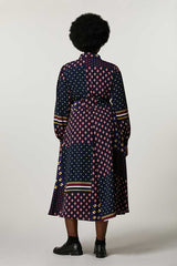 DARIA GEOMETRIC PRINT CADY SHIRT DRESS