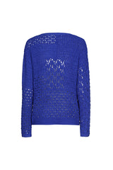 LOOSE-KNIT OPENWORK PULLOVER