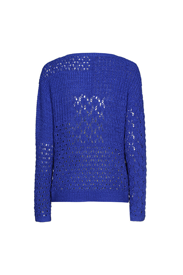 LOOSE-KNIT OPENWORK PULLOVER