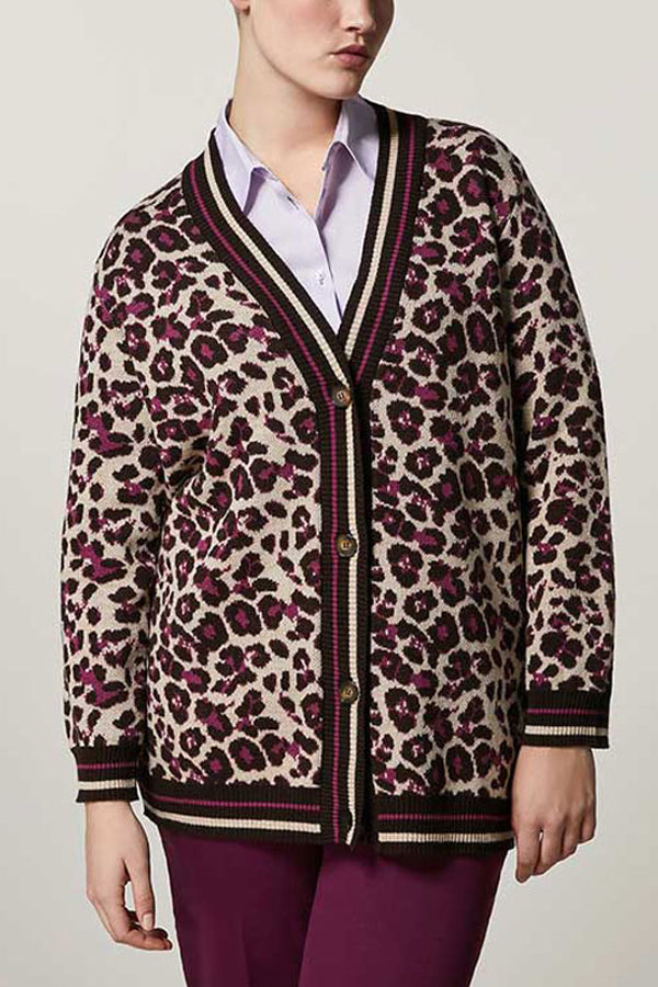 MARTA ANIMAL PRINT CARDIGAN