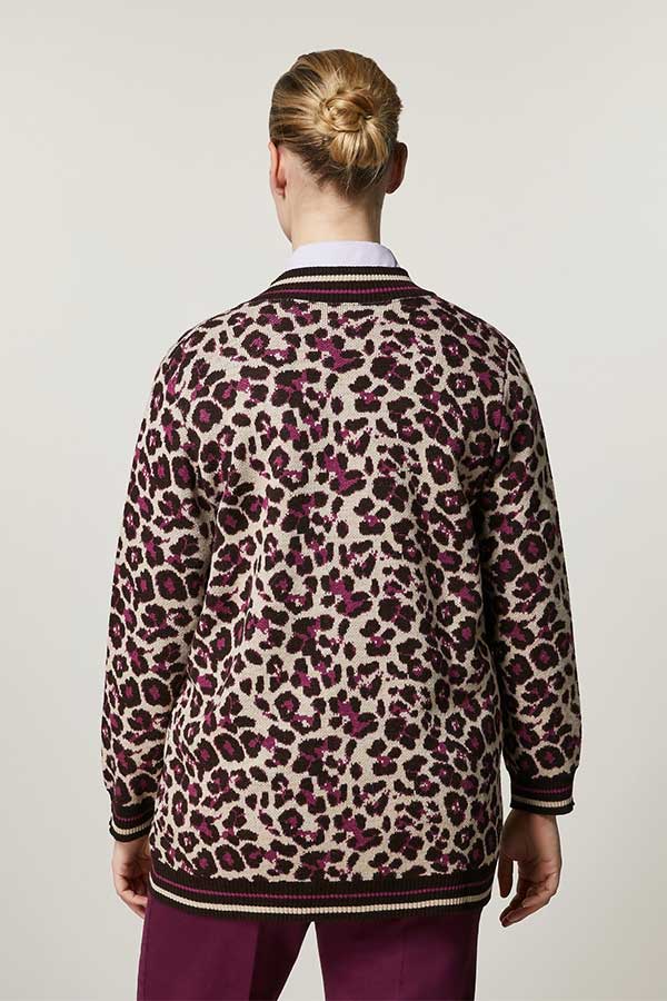 MARTA ANIMAL PRINT CARDIGAN