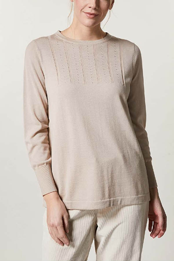 AVOCADO PLASTRON DETAIL PULLOVER