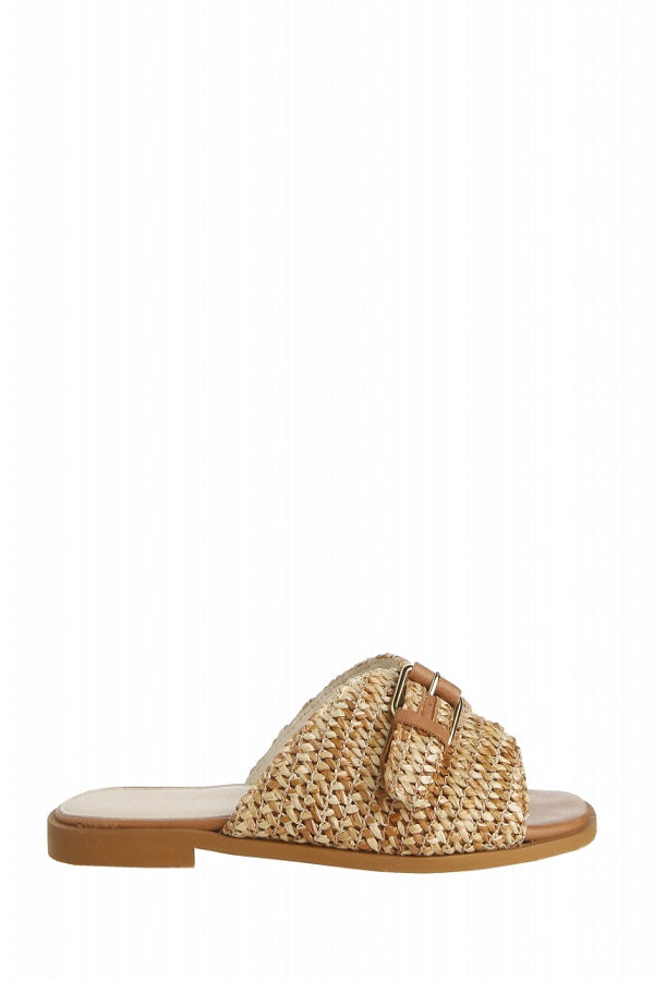 Â RAFFIA SLIP ON SHOES