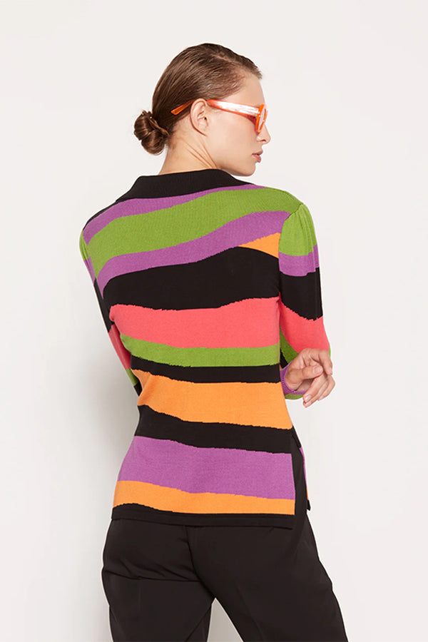 MULTICOLOR POLO NECK SWEATER