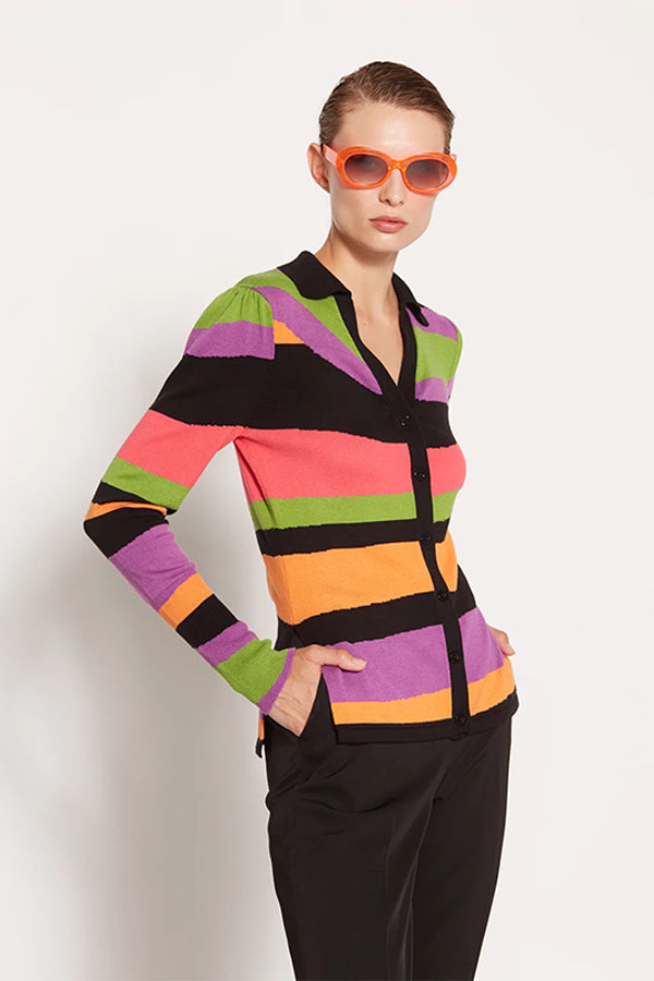 MULTICOLOR POLO NECK SWEATER