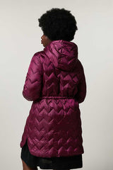 PAGAIA BURGUNDY SHINY NYLON PARKA