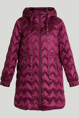 PAGAIA BURGUNDY SHINY NYLON PARKA