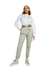 PANAMA PAPERBAG COTTON TROUSERS