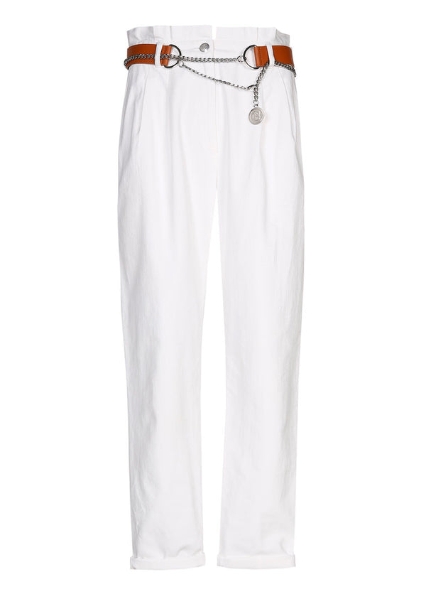 PANAMA PAPERBAG COTTON TROUSERS