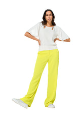 YELLOW STRAIGHT CITY TROUSERS