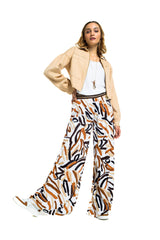 LOOSE-FITTING WIDE PRINTED VISCOSE TROUSERS