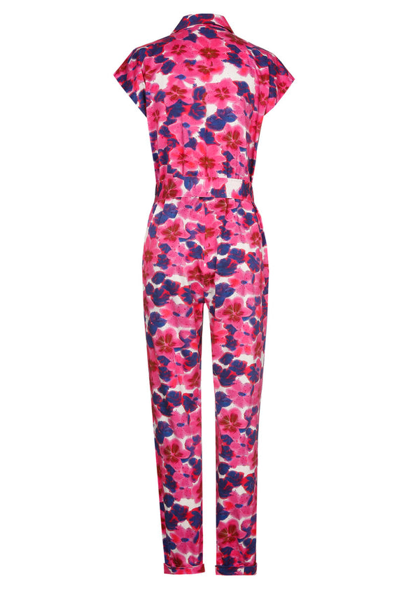 SLEEVELESS COTTON PRINTED JUMPSUIT