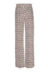 RETRO PRINT LOOSE STRAIGHT TROUSERS