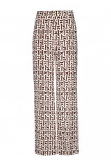 RETRO PRINT LOOSE STRAIGHT TROUSERS