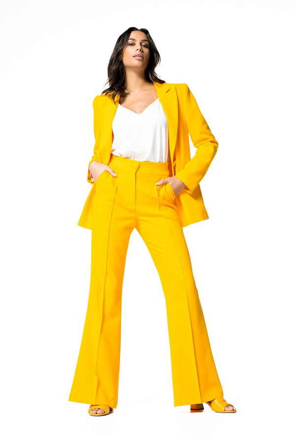 YELLOW BOOTCUT TROUSERS