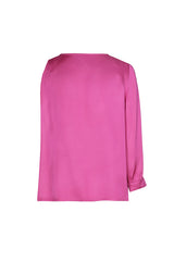 MAGENTA SHORT ASYMMETRICAL DRESSY TOP