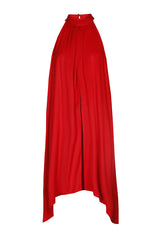 AMERICAN ARMHOLE RED LONG SHINY TUNIC