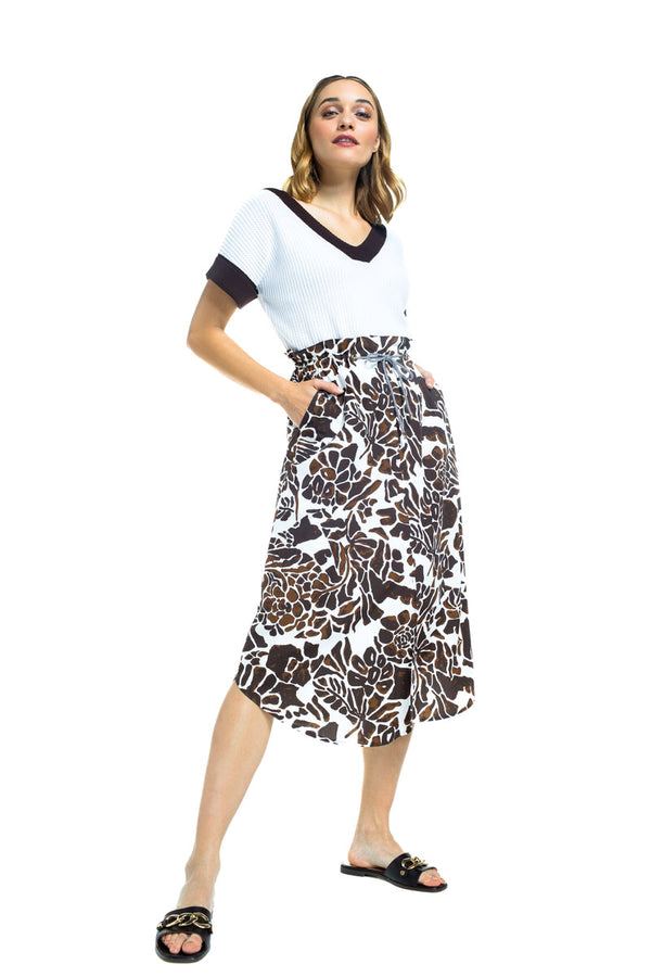 COTTON PRINTED SKIRT