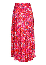 FLOWING PRINTED VISCOSE CIRCLE SKIRT 