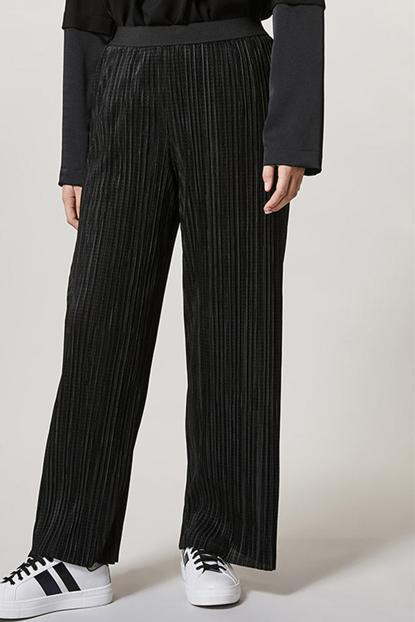 OBLUNGO PLEATED JERSEY PALAZZO TROUSERS