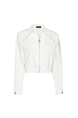 OFF WHITE SHORT ZIPPED JACKET