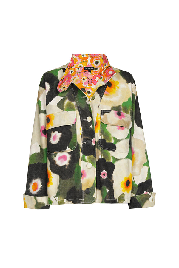 MULTICOLOR FLORAL PRINT JACKET