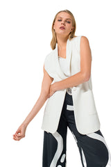 SHOULDER EFFECT STRAIGHT SLEEVELESS BLAZER