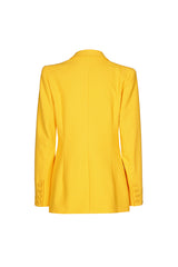 YELLOW SLIGHTLY FITTED LONG BLAZER